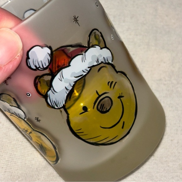 Disney Winnie The Pooh  Santa Christmas Glasses Set‎ Of Two 4x3” - Picture 5 of 11